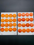 18 mm Spiny Oyster Shell Round Cabs • Pack of 1 Pc • AAA Quality • Natural Shell Cabochon • Orange / Red Color