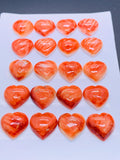 14 mm Spiny Oyster Shell Heart Cabs • Pack of 2 Piece • AAA Quality • Natural Shell Cabochon • Red Color