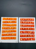 10 mm Spiny Oyster Shell Square Cabs • Pack of 2 Pcs • AAA Quality • Natural Shell Cabochon • Orange/ Red Color