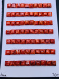 6 mm Spiny Oyster Shell Square Cabs • Pack of 4 Pcs • AAA Quality • Natural Shell Cabochon • Orange/ Red Color