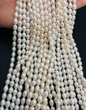 Pearl Rice 7x9 mm, 16 Inch Strand , Freshwater cultured Pearl, origin China, farming pearl.