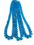 Peruvian Opal Roundel Beads, 8-15 mm Size Code 3 • Length 16 Inch • AAA Quality • Origin Peru, Transparent quality, dyed color Opal