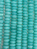Peruvian Opal Roundel Beads, 12 mm Size • Length 14 Inch • AAA Quality • Origin Peru. dyed color opal
