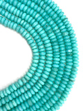 Peruvian Opal Roundel Beads, 12 mm Size • Length 14 Inch • AAA Quality • Origin Peru. dyed color opal