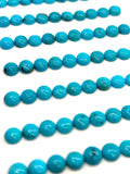 Turquoise Round Cabs - 6 mm size - Pack of 2 Pc - AAA Quality - 100% Natural Turquoise- Turquoise Round Cabochon - Flat Back Cabs