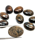 Bronzite Smooth Oval Cabs ,Natural gemstone cabochon .Size 13x18 MM, gemstone cabs, pack of 2 pc