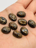 Bronzite Smooth Oval Cabs ,Natural gemstone cabochon .Size 10X14 MM, gemstone cabs pack of 5 pc