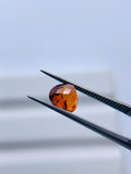 1.50 Carat Spessartite Garnet Faceted Heart Cut - Code #A9- 6.5x6.2 mm - AAA Quality - Natural Spessartite Garnet Loose Stone