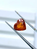 2.15 Carat Spessartite Garnet Faceted Heart Cut - Code #A3- 8x7.5 mm - AAA Quality - Spessartite Garnet Loose Stone