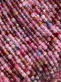 Multi Spinel Faceted Cube Beads 2mm size- AAA Quality - Natural Spinel Faceted Box - Length 39 Cm