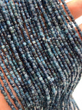 Blue Tourmaline Faceted 2 mm Cube Beads - Length 40 cm - AAA - Natural Blue Tourmaline Square dice Beads - Indicolite Gemstone Beads