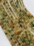 Petro Tourmaline 3mm Cube Faceted Beads- AAA - Natural Petro Tourmaline Box Beads