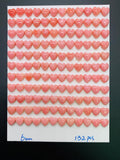 Queen Conch Shell Heart Cabs • 6 mm Size • Pack of 4 Pcs • AAAA Quality • Flat Back • Queen conch Shell Cabochons