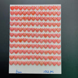 Queen Conch Shell Heart Cabs • 6 mm Size • Pack of 4 Pcs • AAAA Quality • Flat Back • Queen conch Shell Cabochons