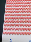 Queen Conch Shell Heart Cabs • 5 mm Size • Pack of 5 Pcs • AAAA Quality • Flat Back • Queen conch Shell Cabochons
