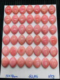 Queen Conch Shell Marquise Cabs • 10x14 mm Size • Pack of 2 Pcs • AAA Quality • Flat Back • Queen Conch Cabochons