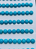 Turquoise Round Cabs - 6 mm size - Pack of 2 Pc - AAA Quality - 100% Natural Turquoise- Turquoise Round Cabochon - Flat Back Cabs