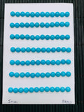 Turquoise Round Cabs - 5 mm size - Pack of 2 Pc - AAA Quality - 100% Natural Turquoise- Turquoise Round Cabochon - Flat Back Cabs