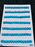 Turquoise Cushion Cabs - 5 mm size - Pack of 2 Pcs - AAA Quality - 100% Natural Turquoise- Turquoise Cabochon - Flat Back Cabs
