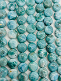 Larimar coins 10 mm AAA Quality Length 40 cm Larimar Good Quality beads - Larimar coin shape Beads. origin Dominican Republic