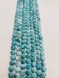 Larimar coins 10 mm AAA Quality Length 40 cm Larimar Good Quality beads - Larimar coin shape Beads. origin Dominican Republic