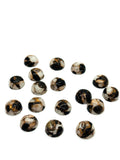 10mm Abalone copper and black onyx Shell Cabs, Pack of 6 pieces, compressed material.