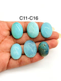 Peruvian Opal Cabochon • Code C11-C16 • AAA Quality • Weight 6.1 gm Natural Peru Opal Cabs • Origin- Peru