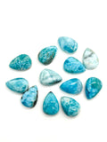 Larimar Cabochon• AAA Quality • Size 16x23 MM .Natural Larimar pear Cabochon • Larimar Cabs, half drill from Top, pack of 1 pc