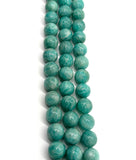 12mm Amazonite Round Beaded . Length in 15.5 Inch Stretch , Amazonite Bracelet- AAA quality Natural Amazonite beads