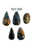 Pietersite Cabochon-Code #S31 - S35- Natural gemstone cabochon- Pietersite Loose Stone - Pietersite Cabs