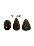 Pietersite Cabochon-Code #S41 - S43- Natural gemstone cabochon- Pietersite Loose Stone - Pietersite Cabs