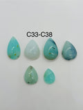 Peruvian Opal Cabochon• Code C33-C38 • AAA Quality • Natural Peru Opal Cabs • Origin- Peru