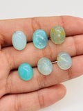 Peruvian Opal 10X12-13 MM cabs • Pack of 6pcs. AAA Quality • Natural Peru Opal Cabs • Origin- Peru