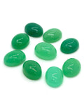 Chrysoprase Cabs 10x13 mm size , Chrysoprase Cabochon. Pack of 4 Pcs - Chrysoprase Oval Cabs-