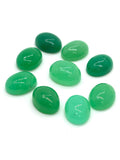 Chrysoprase Cabs 10x13 mm size , Chrysoprase Cabochon. Pack of 4 Pcs - Chrysoprase Oval Cabs-