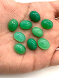 Chrysoprase Cabs 10x13 mm size , Chrysoprase Cabochon. Pack of 4 Pcs - Chrysoprase Oval Cabs-