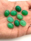 Chrysoprase Cabs 10x13 mm size , Chrysoprase Cabochon. Pack of 4 Pcs - Chrysoprase Oval Cabs-