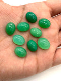 Chrysoprase Cabs 10x13 mm size , Chrysoprase Cabochon. Pack of 4 Pcs - Chrysoprase Oval Cabs-