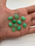 Chrysoprase Cabs 10x12 mm size , Chrysoprase Cabochon. Pack of 4 Pcs - Chrysoprase Oval Cabs-