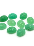 Chrysoprase Cabs 10x12 mm size , Chrysoprase Cabochon. Pack of 4 Pcs - Chrysoprase Oval Cabs-