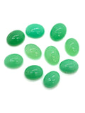 Chrysoprase Cabs 10x12 mm size , Chrysoprase Cabochon. Pack of 4 Pcs - Chrysoprase Oval Cabs-