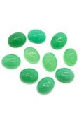 Chrysoprase Cabs 10x12 mm size , Chrysoprase Cabochon. Pack of 4 Pcs - Chrysoprase Oval Cabs-