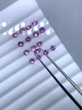 1 Pc 3.5 mm Pink Sapphire Round Diamond cut Faceted AAA - Code # A3- Good Pink Color- Natural Pink Sapphire Loose Gemstone - AAA Quality