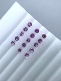 3 mm Pink Sapphire Round Diamond Cut Faceted - Code # B1- Medium Pink Color -Natural Pink Sapphire Loose Gemstone - AAA Quality- Qty 2 Pc