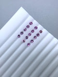 3 mm Pink Sapphire Round Diamond Cut Faceted - Code # B1- Medium Pink Color -Natural Pink Sapphire Loose Gemstone - AAA Quality- Qty 2 Pc