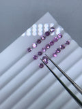 2 mm Pink Sapphire Round Diamond cut Faceted - Code #D3 - Good Pink Color- Natural Pink Sapphire Loose Gemstone - AAA Quality- Qty 4 Pcs