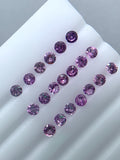 2 mm Pink Sapphire Round Diamond cut Faceted - Code #D3 - Good Pink Color- Natural Pink Sapphire Loose Gemstone - AAA Quality- Qty 4 Pcs