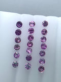 1.8 mm Pink Sapphire Round Diamond cut Faceted - Code # E2- Good Pink Color- Natural Pink Sapphire Loose Gemstone - AAA Quality- Qty 6 Pcs