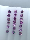 2 mm Pink Sapphire Round Diamond cut Faceted - Code #D3 - Good Pink Color- Natural Pink Sapphire Loose Gemstone - AAA Quality- Qty 4 Pcs