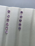 2.5 mm Pink Sapphire Round Diamond cut Faceted - Code # C4- Light Pink Color- Natural Pink Sapphire Loose Gemstone - AAA Quality- Qty 4 Pcs